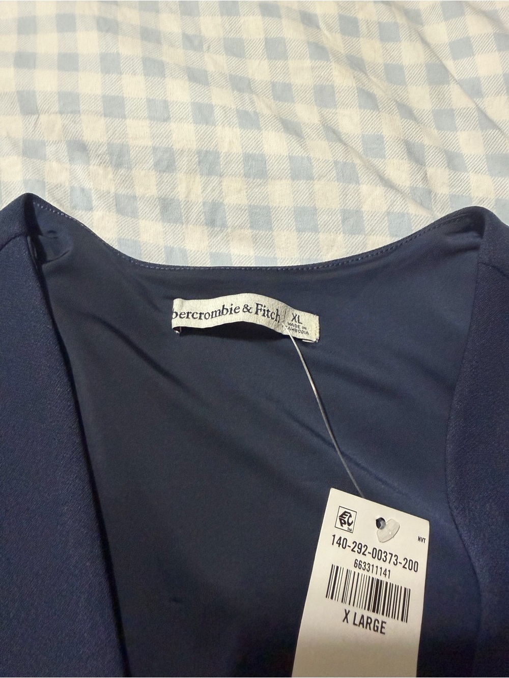 Abercrombie & Fitch Navy V-Neck Peplum Camisole - Picture 2 of 2